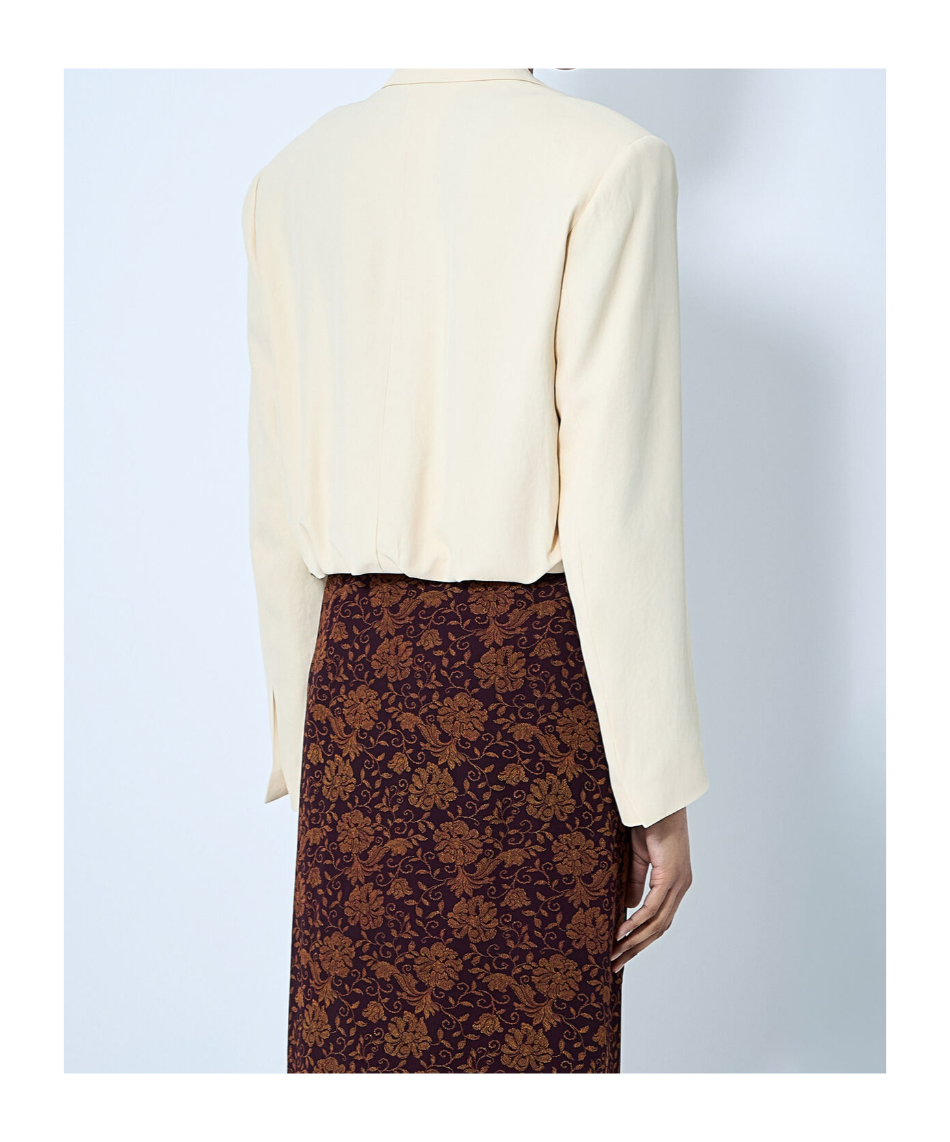 Dries Van Noten Crop Single-breasted Blazer In White