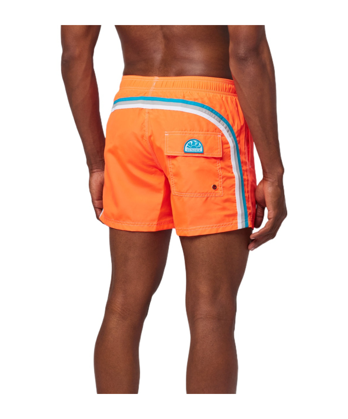 SUNDEK DRAWSTRING ELASTIC WAIST SWIMMING TRUNKS
