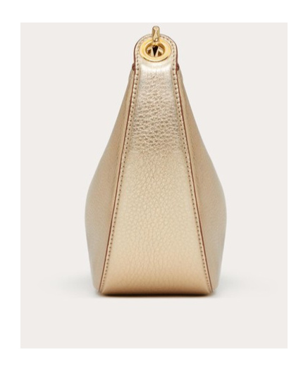Valentino Mini Vlogo Moon Chain Shoulder Bag In Nude