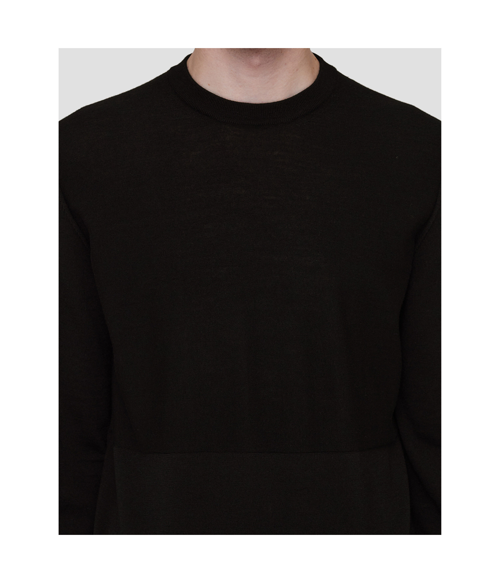Jil Sander Crewneck Long-sleeved Jumper In Black