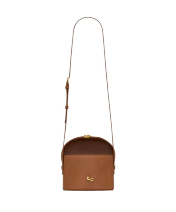 Saint Laurent June Box Cross Body Bag In Brown