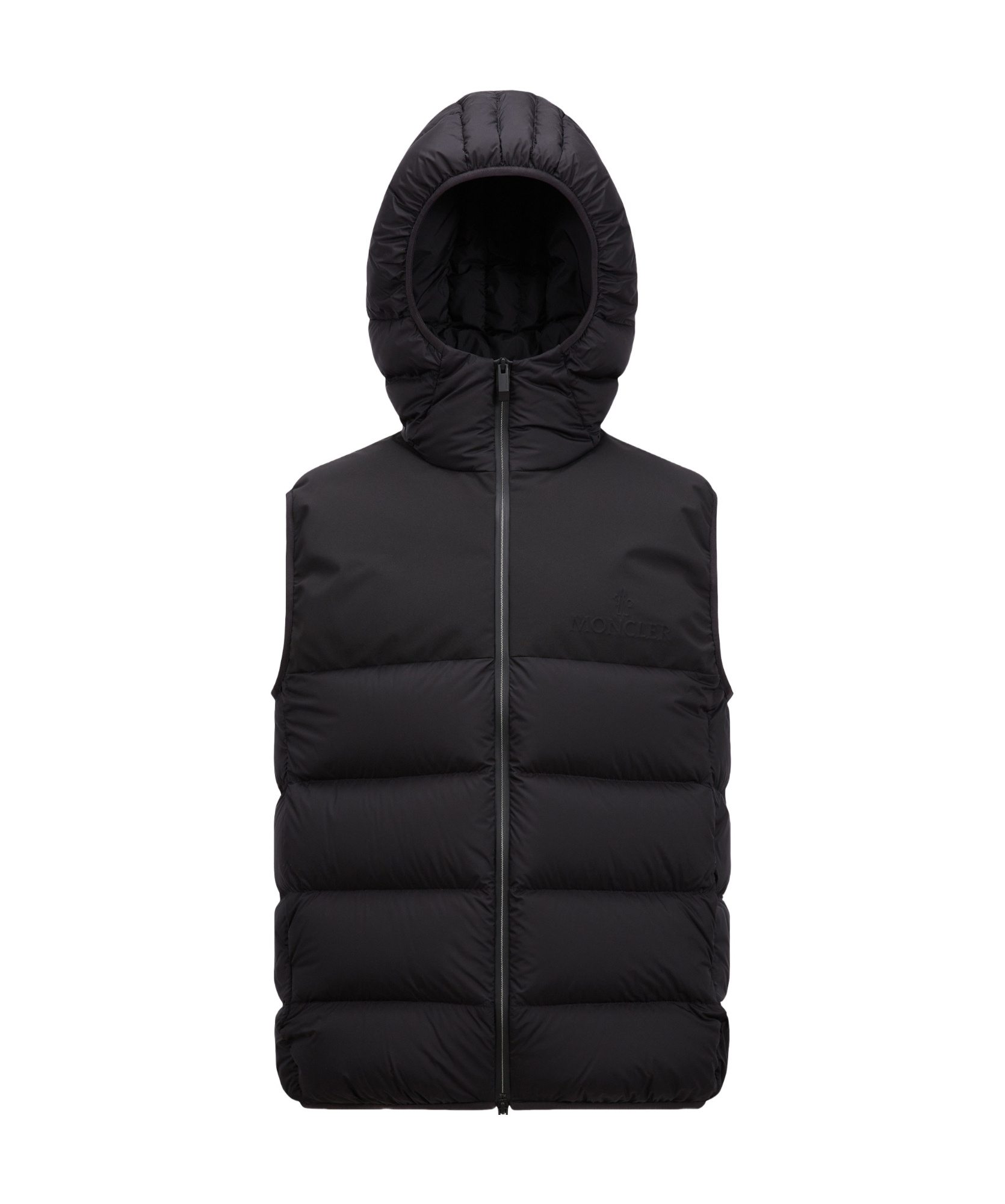 Moncler Doudoune Sans Manches À Capuche Bresse In Black