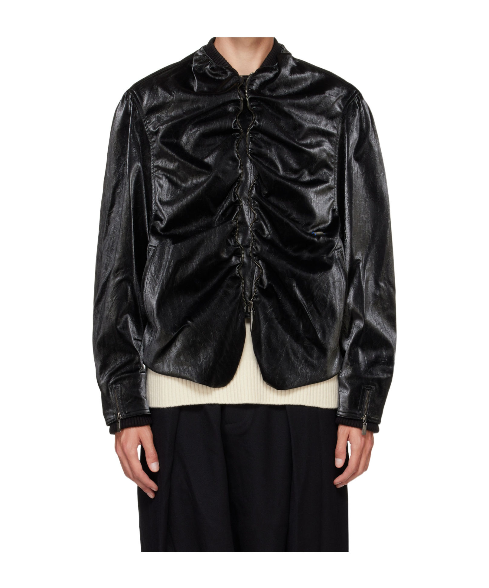 ADER ERROR LONG-SLEEVED LEATHER JACKET