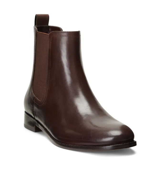 Polo Ralph Lauren Round-head Short Boots In Black
