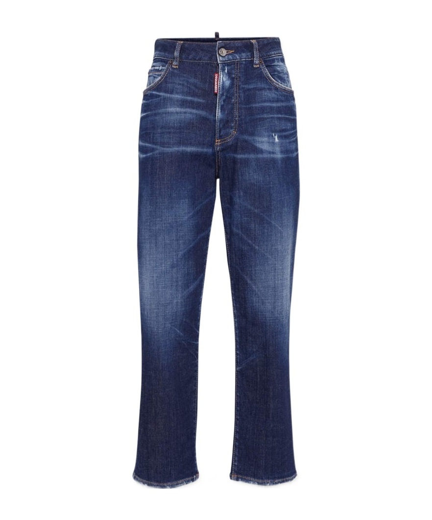 Dsquared2 Boston Basic Wash Straight-leg Jeans In Blue