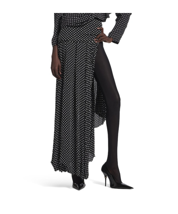 Balenciaga Women's Tucked-in Maxi Skirt In Black/ecru In Multi