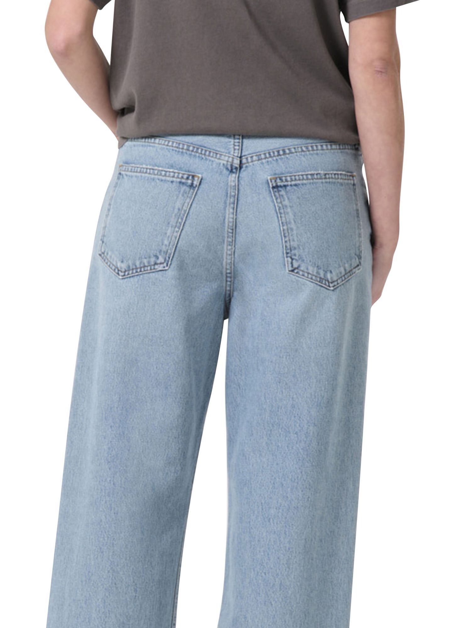 Agolde Kelly Denim Jeans With Belt Loops In Blue