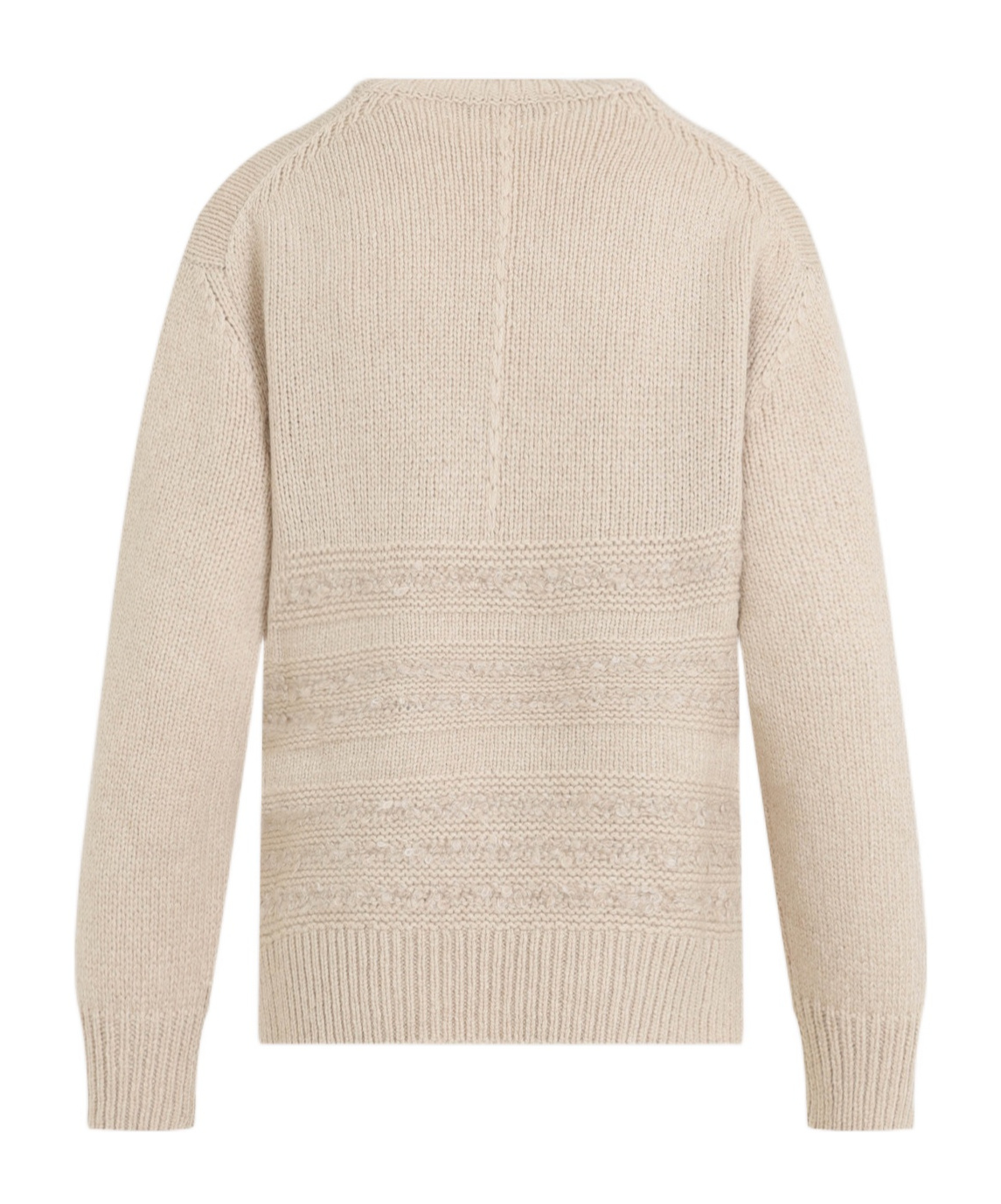 Fabiana Filippi Textured Knit Camel Sweater With Ribbed Edges