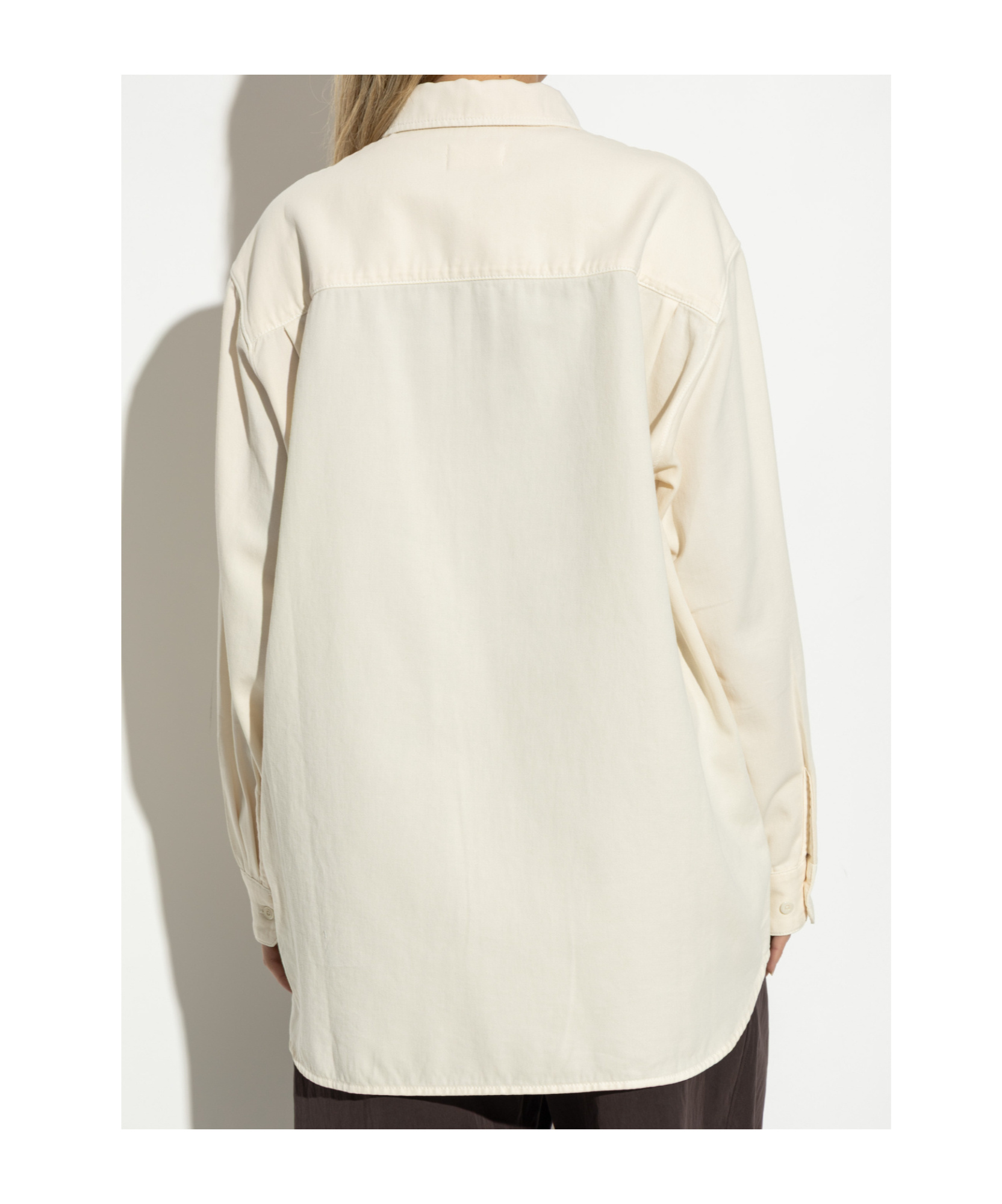 Lemaire Long Sleeve Shirt In Cream