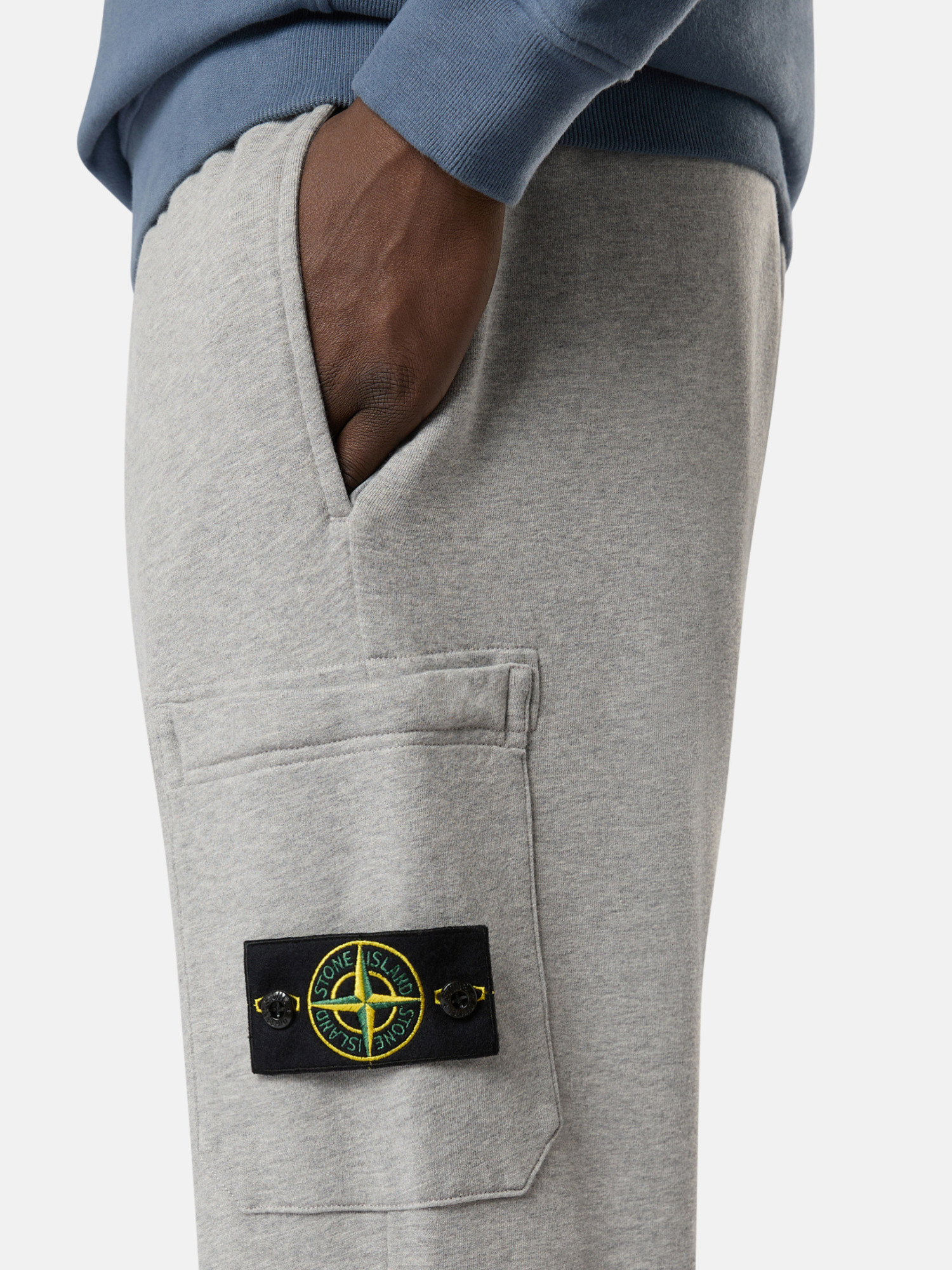 Stone Island Slim Fit Joggers With Pockets And Drawstring Waistband In Gray