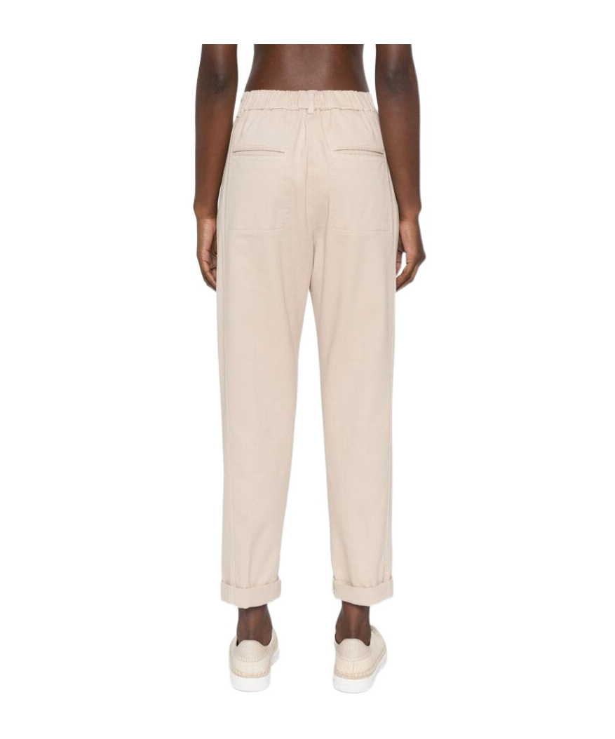 Peserico Bead-embellished Trousers In Neutral