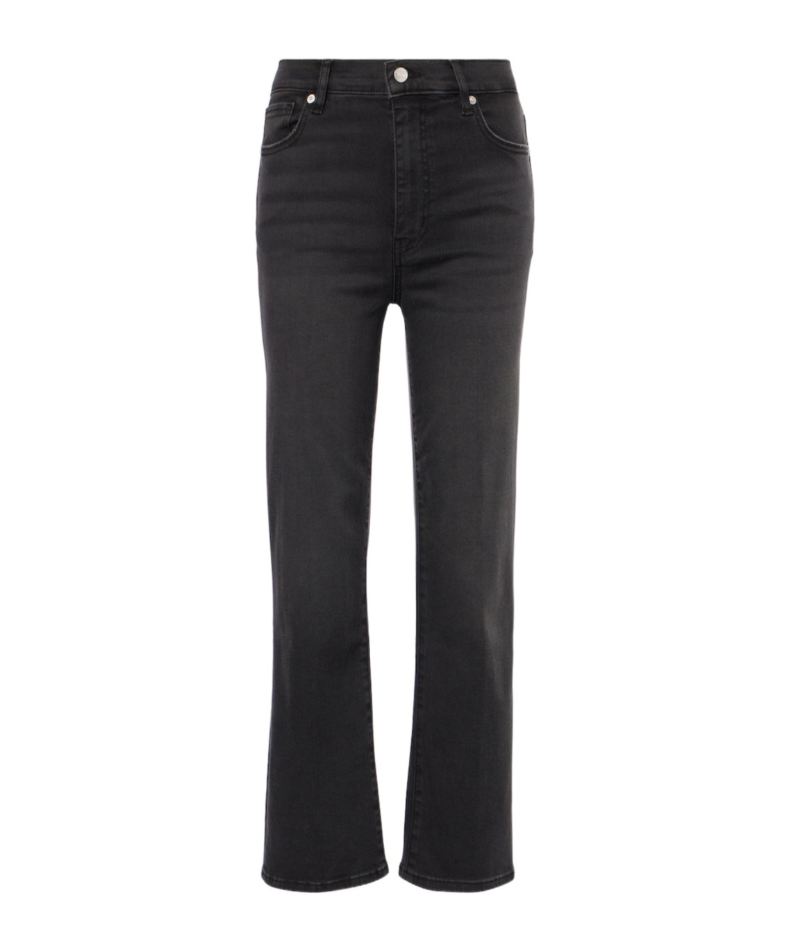 Frame Le Sleek High-rise Straight Jeans In Black