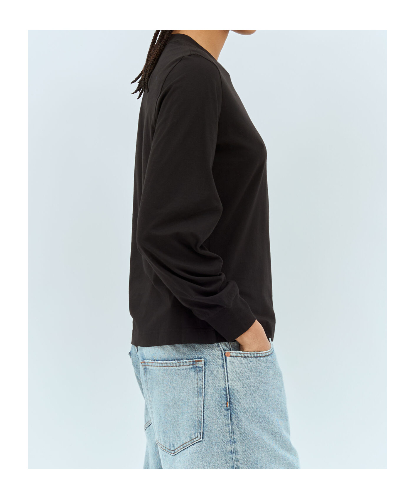Moncler Women Logo Patch Long-sleeve T-shirt In Black