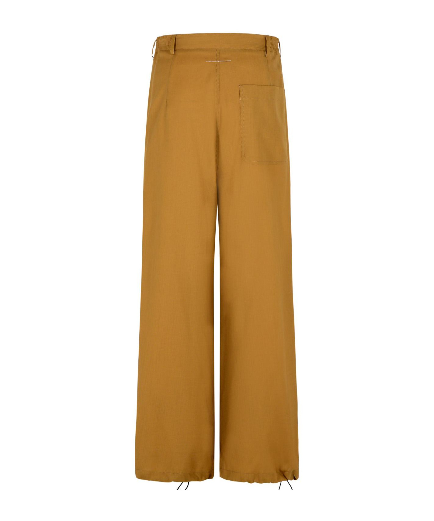 Mm6 Maison Margiela Button Detailed Drawstring Pants In Yellow