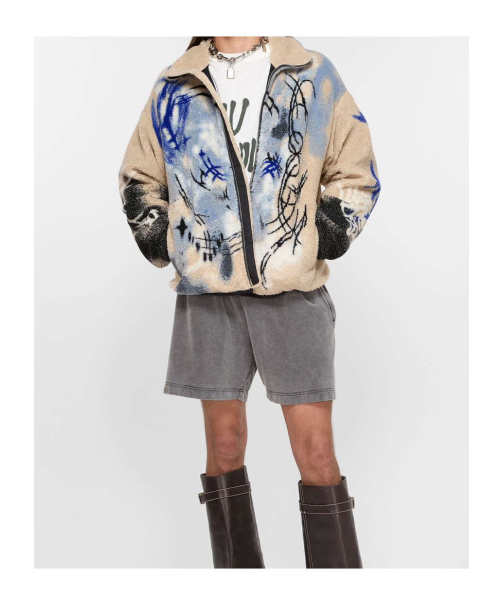 Acne Studios Long-sleeved Casual Jacket In Nude