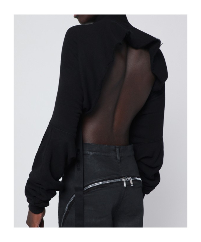 Rick Owens Drkshdw Backless Sweatshirt In Black