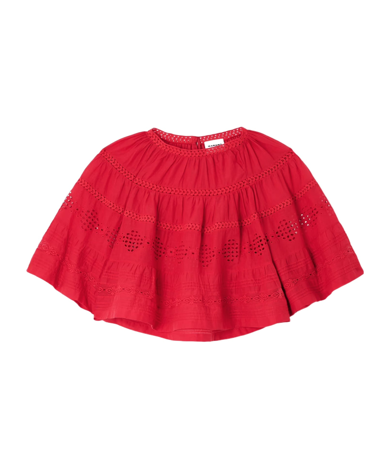 Isabel Marant Étoile Dilama Crochet-trimmed Broderie Anglaise Organic Cotton-voile Blouse