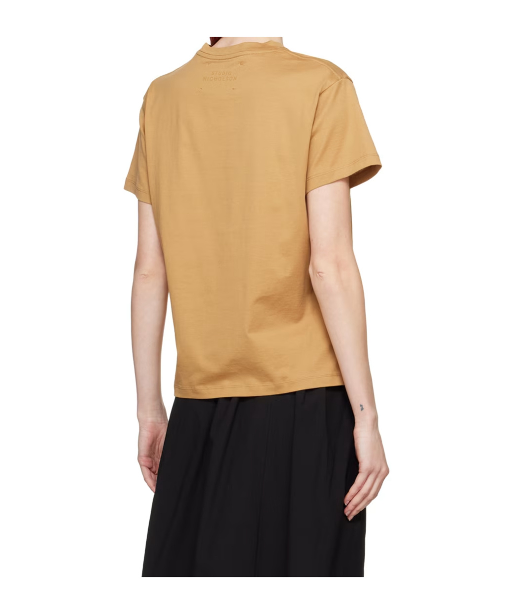 Studio Nicholson Item O-neck Short-sleeved T-shirt In Nude