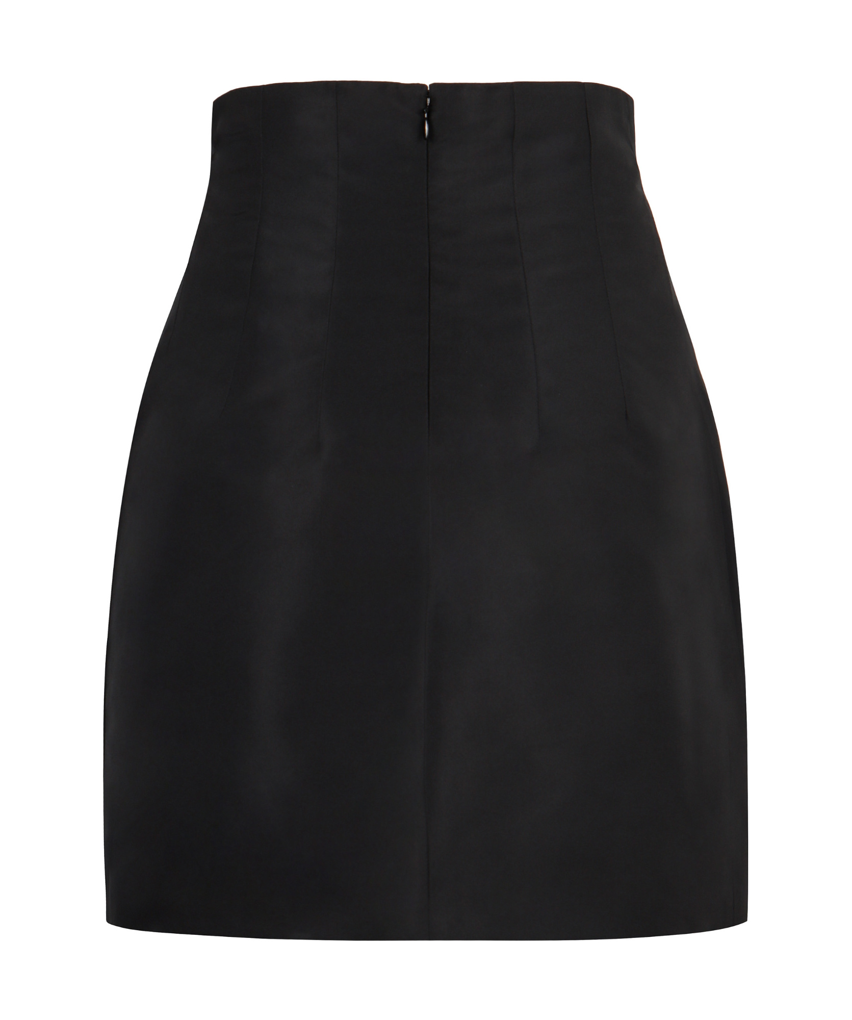 Shop Nina Ricci Taffeta High-waisted Mini Skirt In Black
