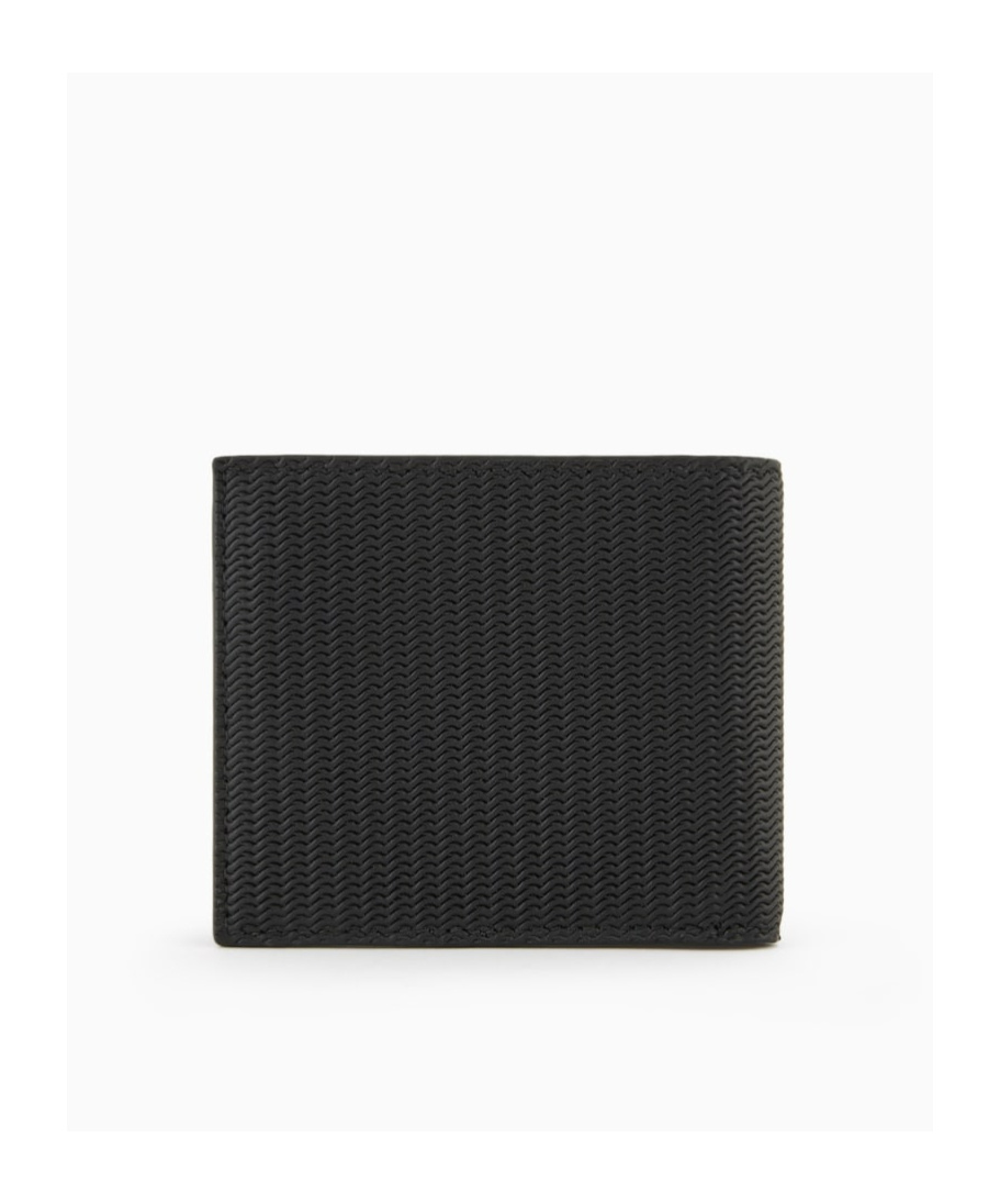 Giorgio Armani Bifold Wallet In Embossed Leather