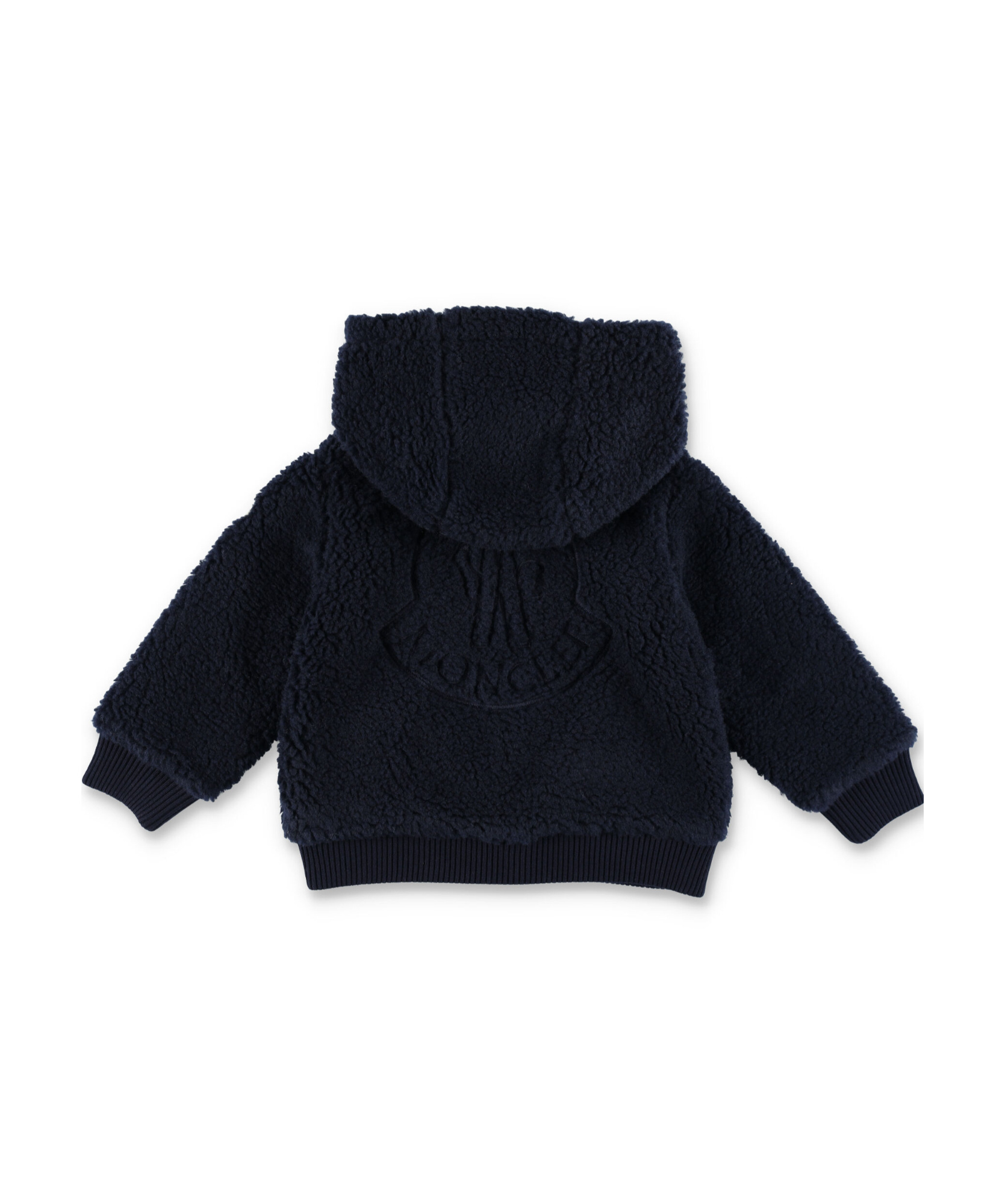Moncler Sherpa Fleece Hoodie In Blue