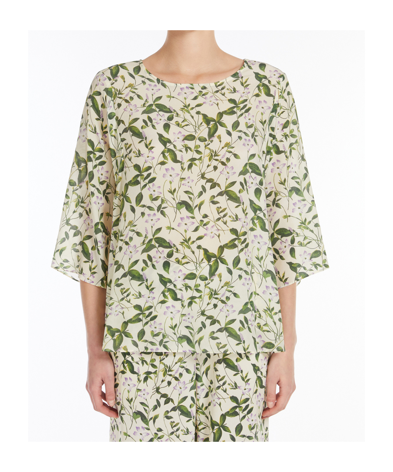 Weekend Max Mara Silk Twill Shirt In White