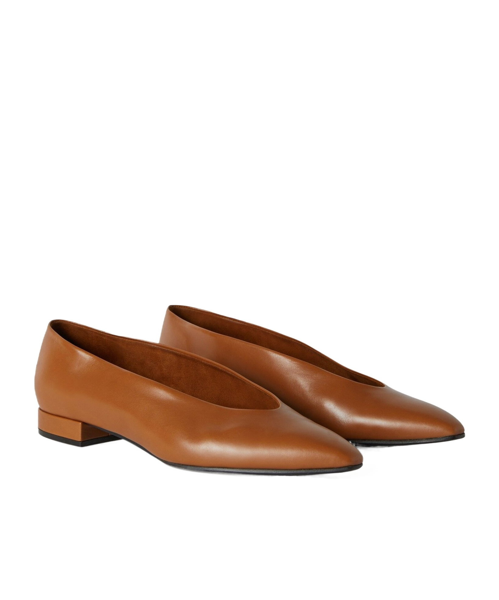 Loro Piana Pointed Flat Shoes In Brown