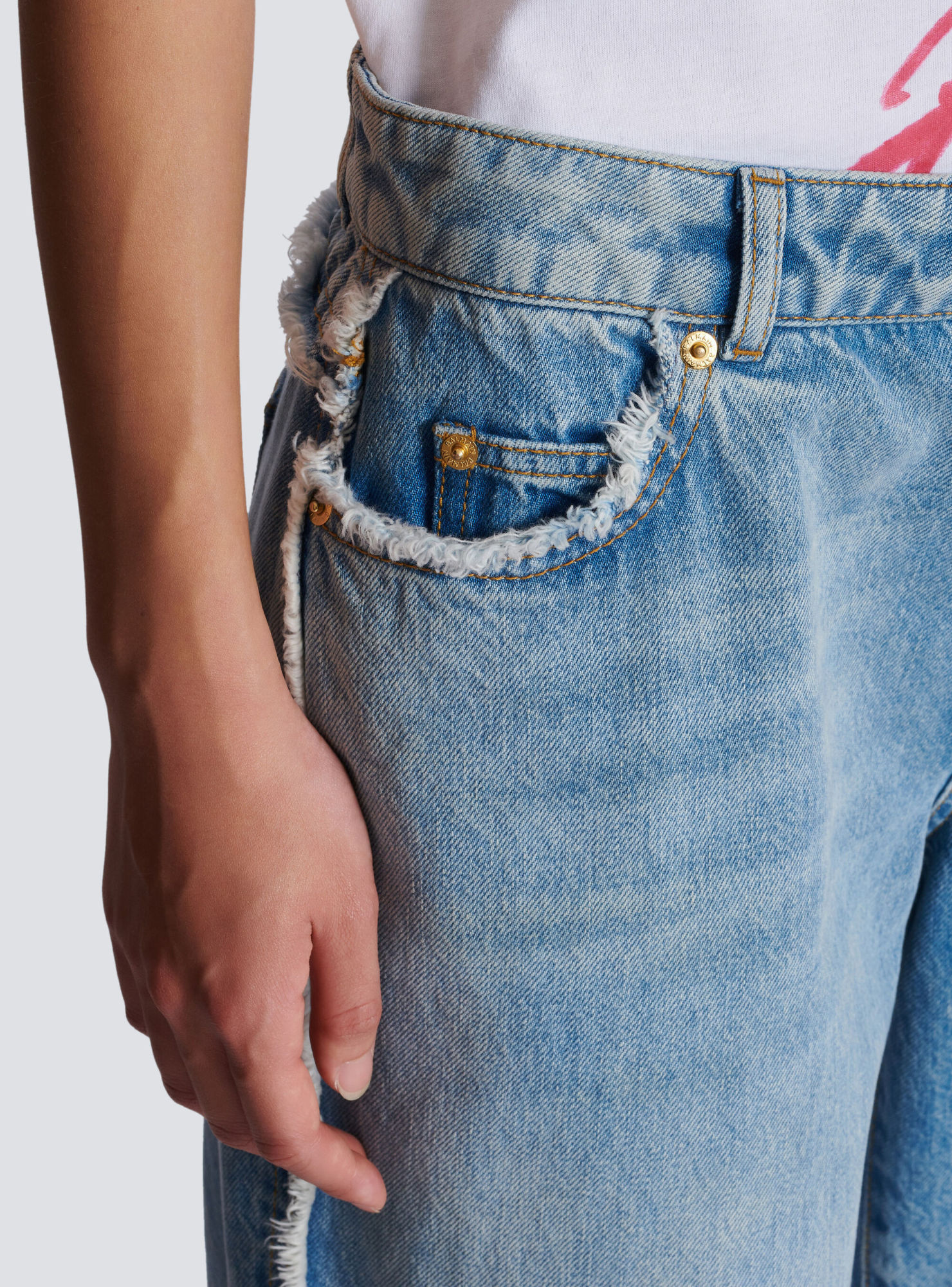 Balmain Straight Jeans In Blue
