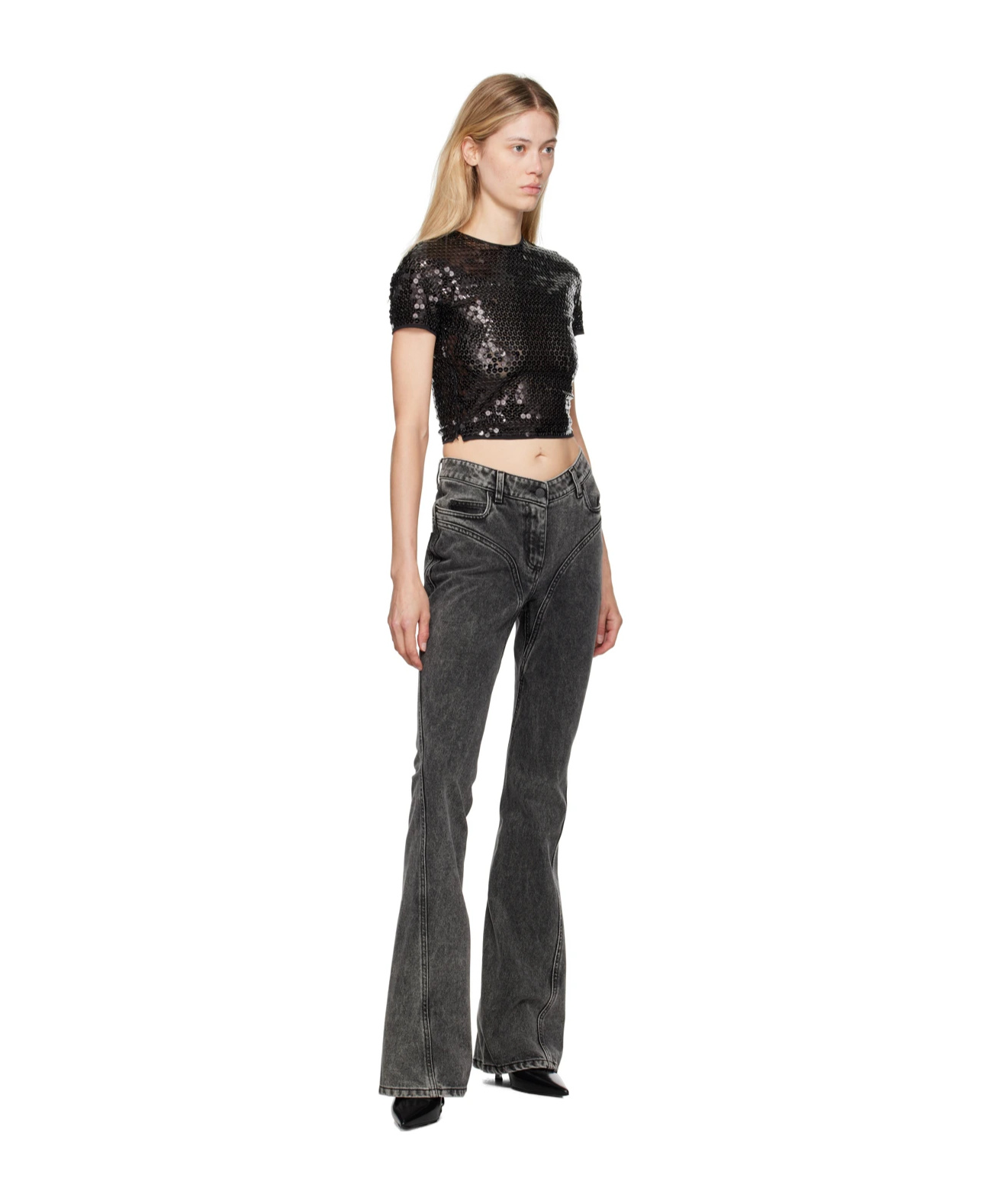 Mugler Belt-loop Jeans In Black