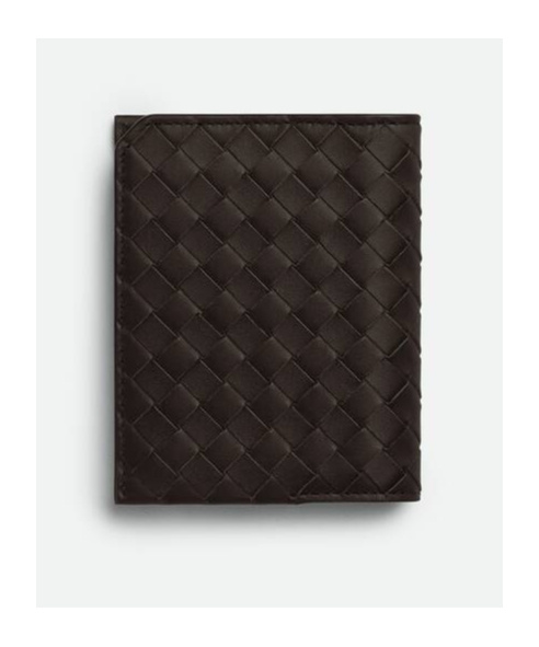 Bottega Veneta Intrecciato Piccolo Flap Card Case In Black