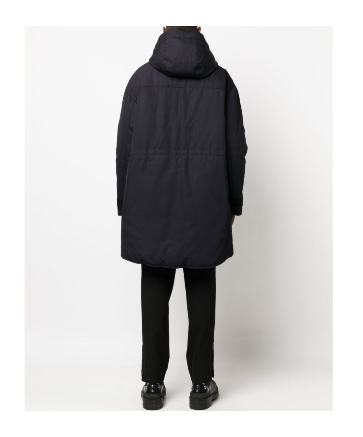 Giorgio Armani Long-sleeved Down Jacket In Black