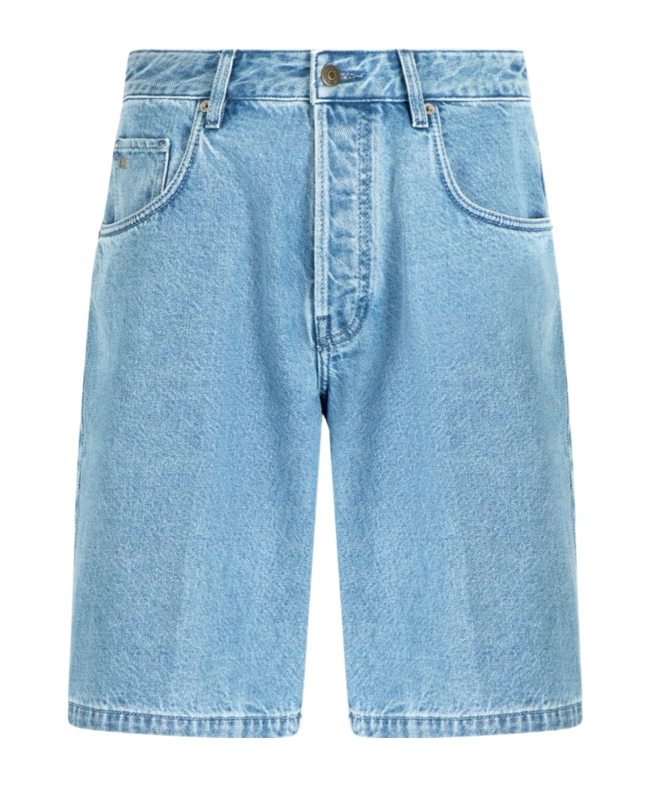 Emporio Armani Men's Denim Bermuda Shorts In Blue