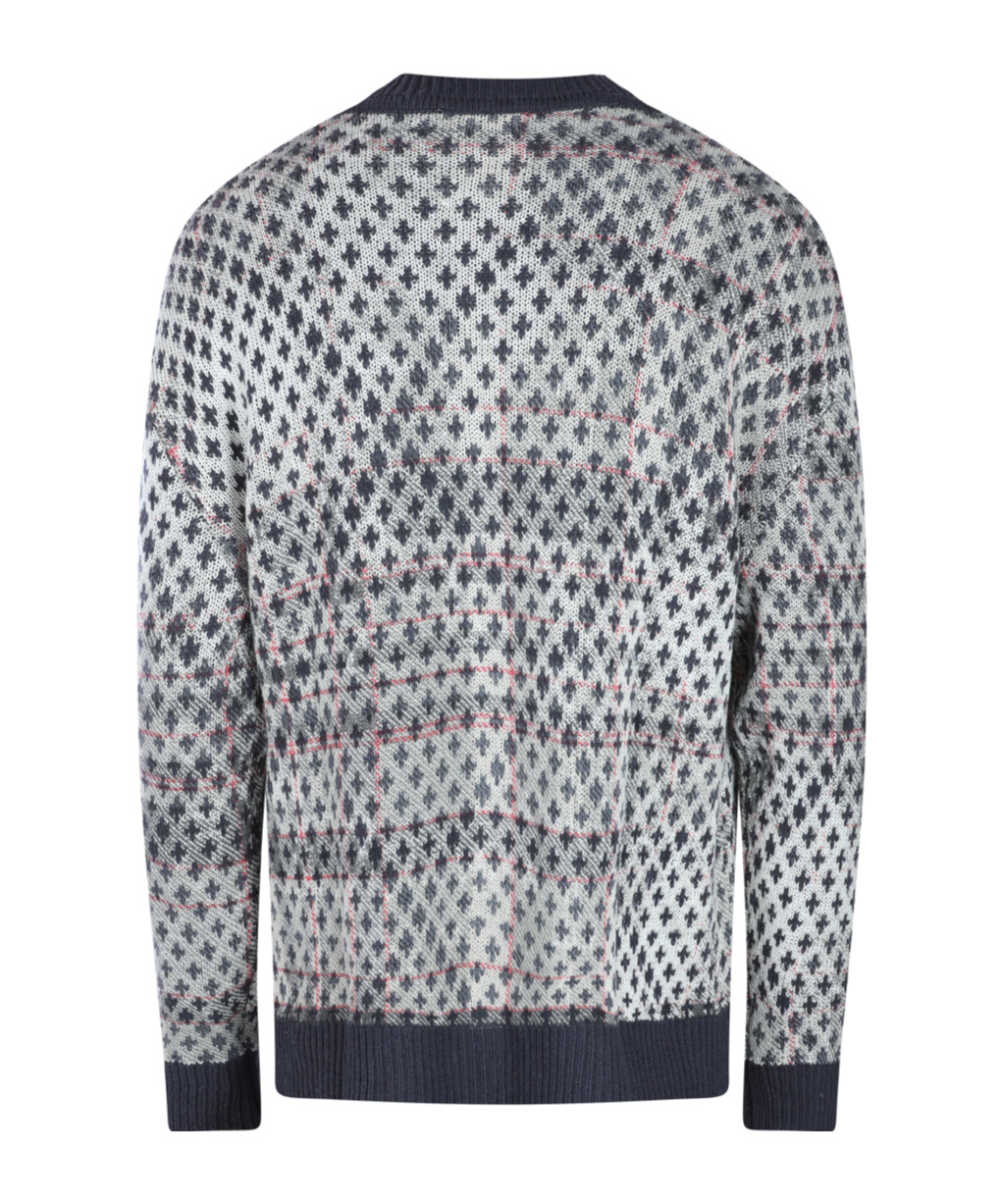 Vivienne Westwood Crew Neck Sweater With Ribbed Cuffs And Hem In Gray