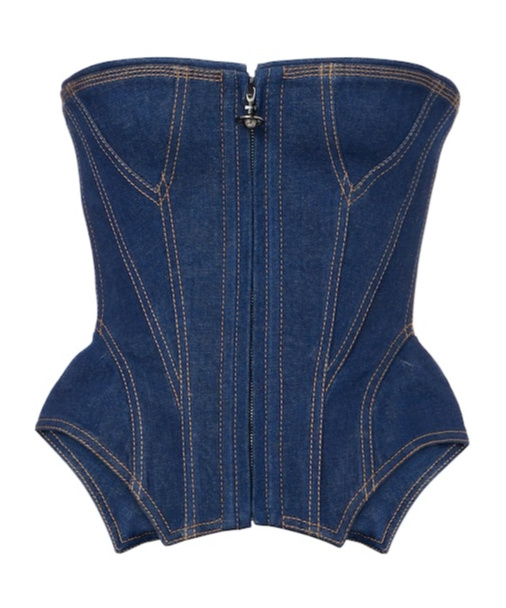 Vivienne Westwood Denim Corset In Blue