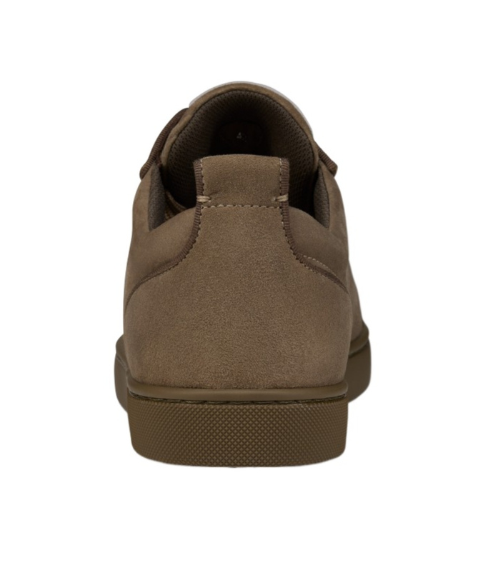 Christian Louboutin Stylish Round Toe Sneakers With Studded Detail In Brown