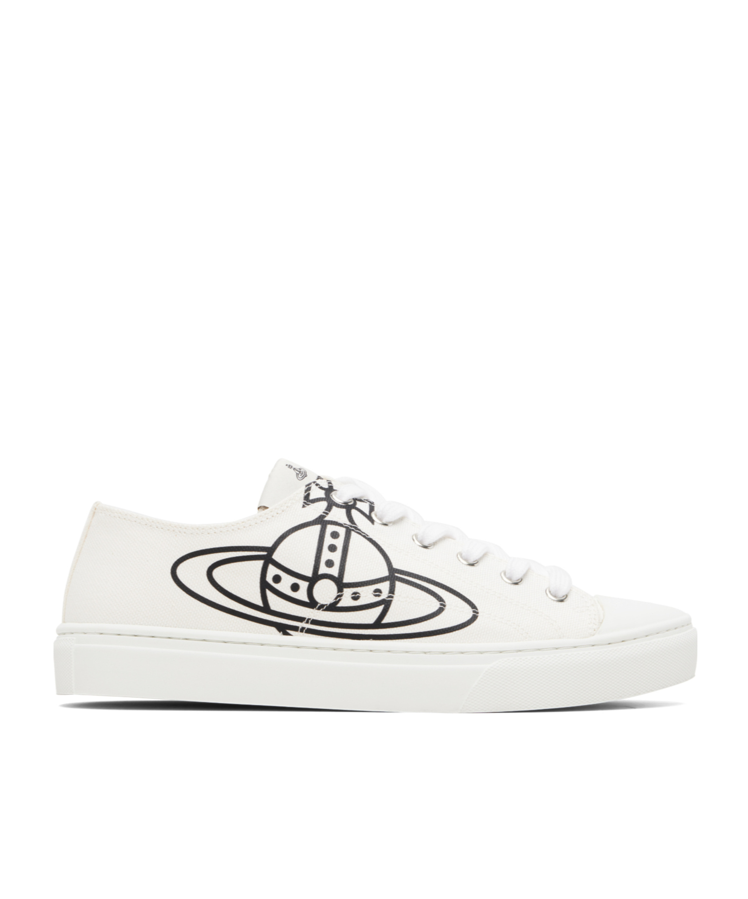Vivienne Westwood Low Top Canvas Plimsoll Sneakers In White