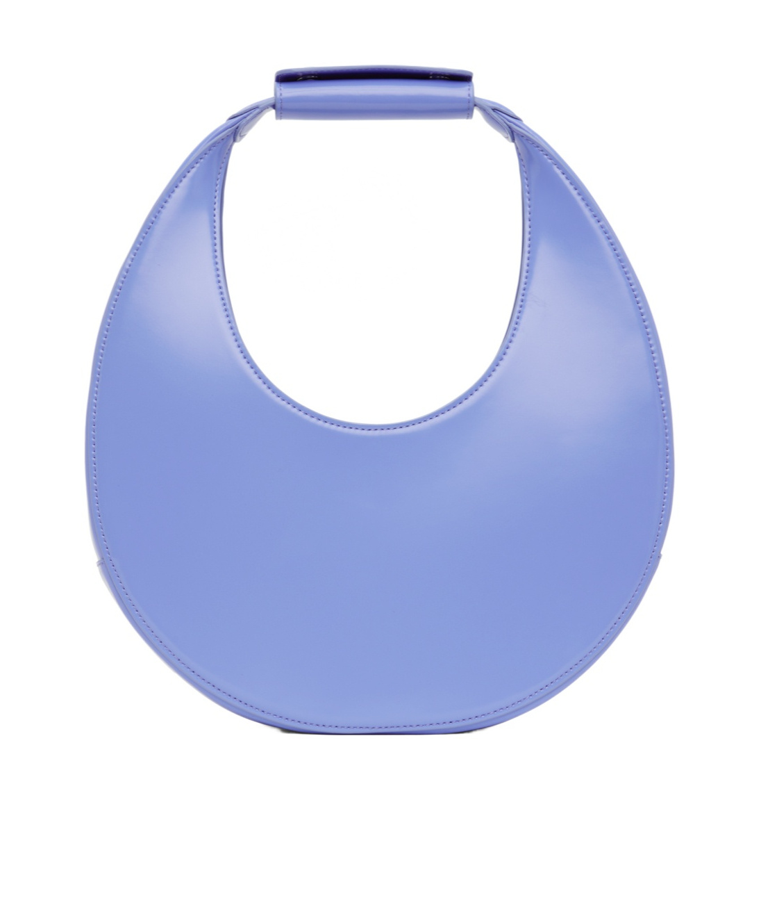 Staud Stitched Moon Handbag In Blue