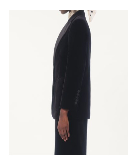 Valentino Blazer Aus Samt Frau Schwarz 44 In Black