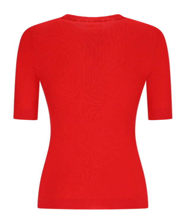Khaite Celina Merino Wool Blend Rib Sweater In Red
