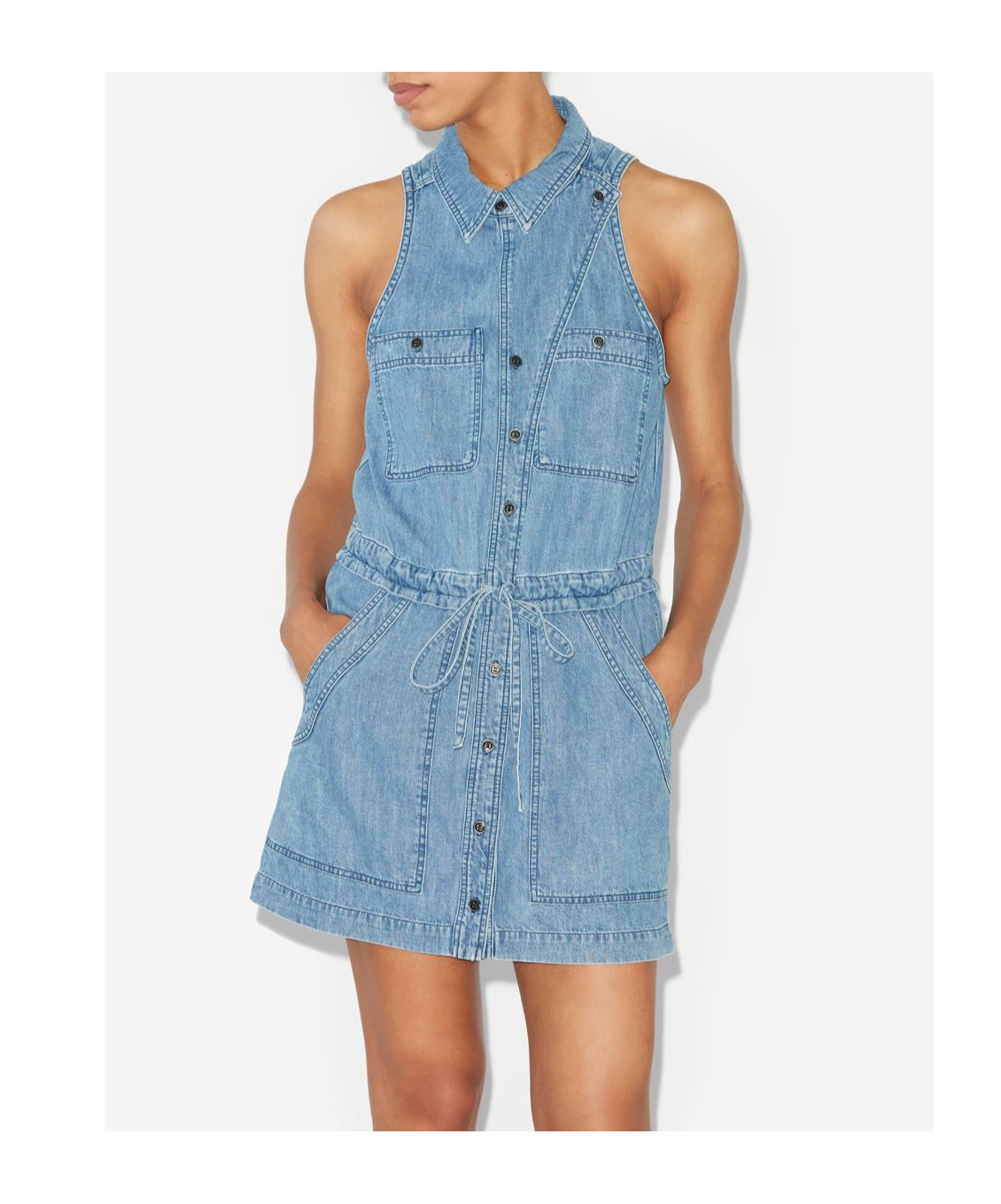 Isabel Marant Étoile Sleeveless Denim Dress In Blue