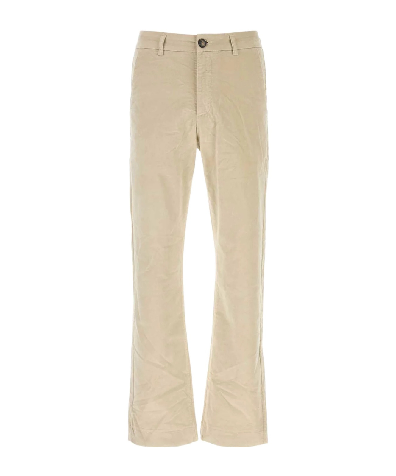 Gimaguas Velvet Rene Trousers Pockets Belt Loops In Brown