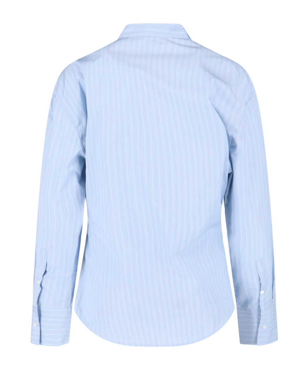 Rohe Róhe Asymmetrical Stripe Shirt In Light Blue Cotton In Blue