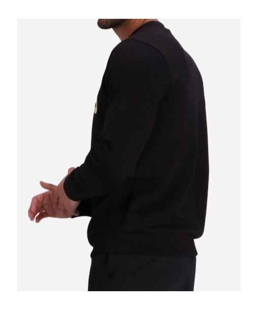 Hugo Boss Logo-embroidered Cotton-blend Sweatshirt In Black