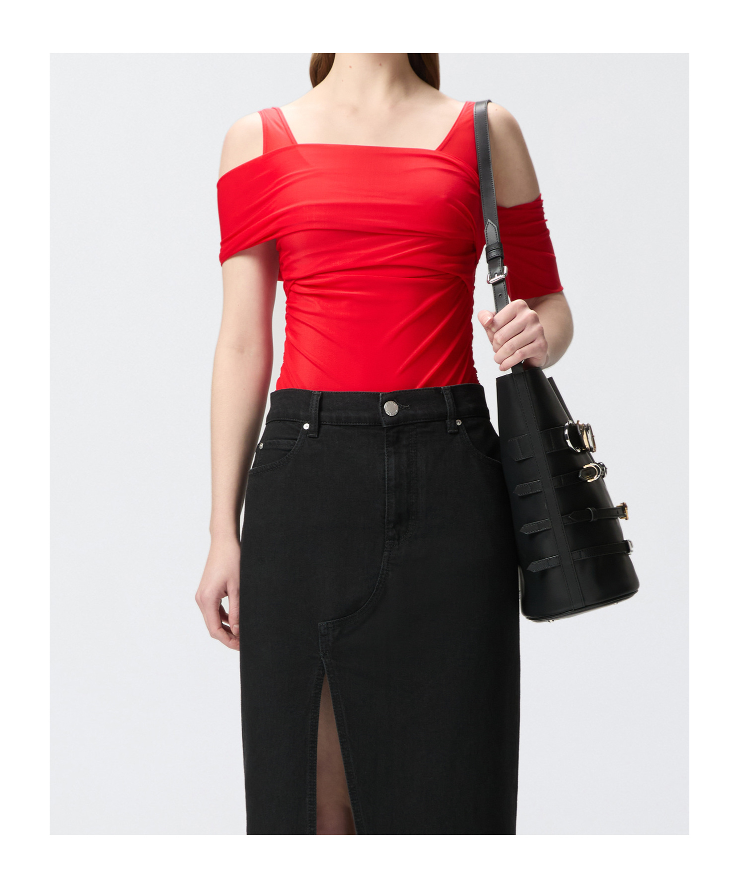 Pinko Gathered Body In Red