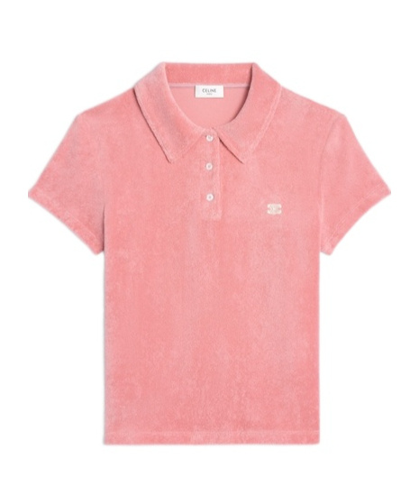 Celine Triomphe Polo In Terry Cotton