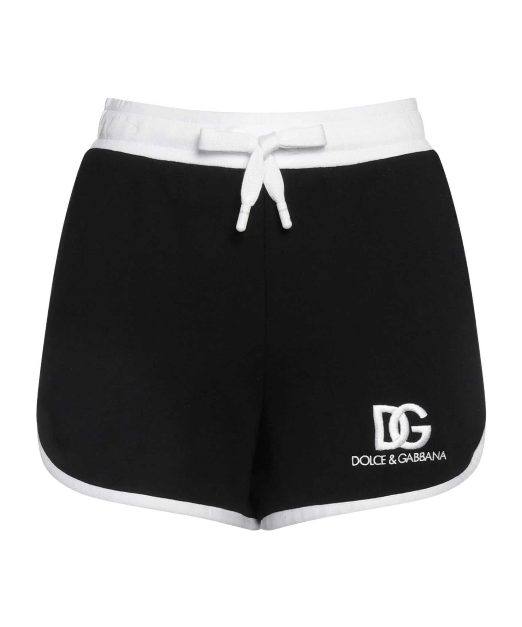 Dolce & Gabbana Two-tone Athletic Shorts In Black