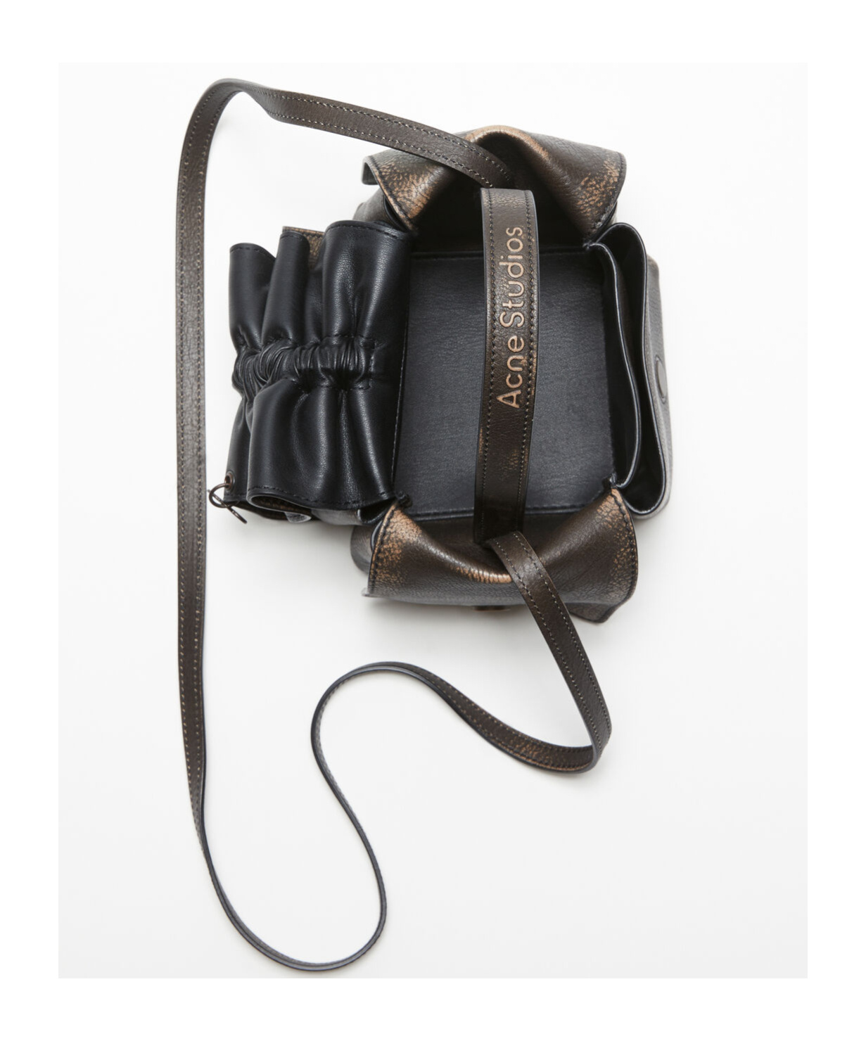 Acne Studios Mini Multi-pocket Crossbody Bag In Black