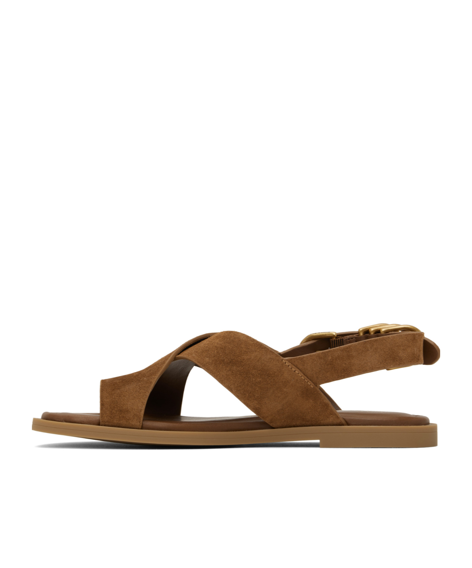 Rag & Bone Brown Gia Italian Suede Crossover Sandals