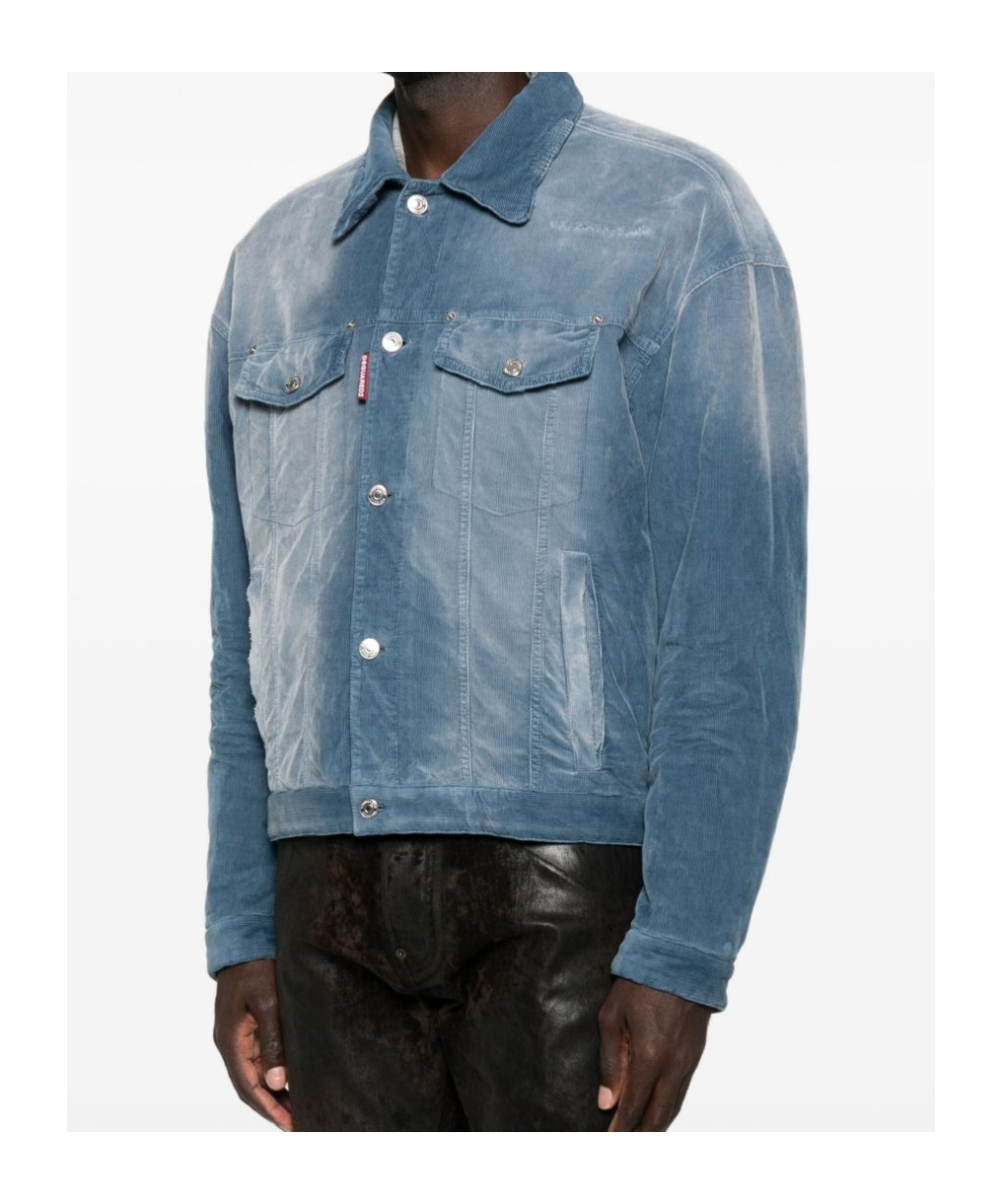 Dsquared2 Tailored Blazer With Long Sleeves And Pockets In Blue