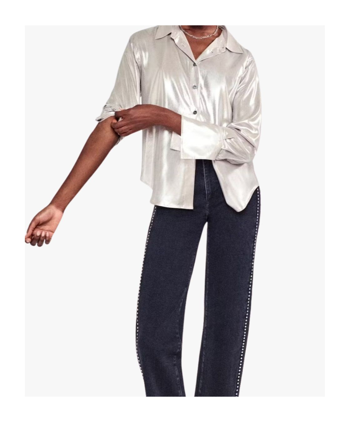 Frame Long-sleeved Shirt In Gray